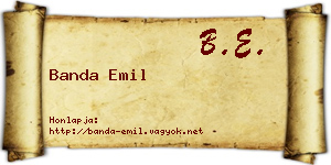 Banda Emil névjegykártya