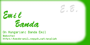 emil banda business card